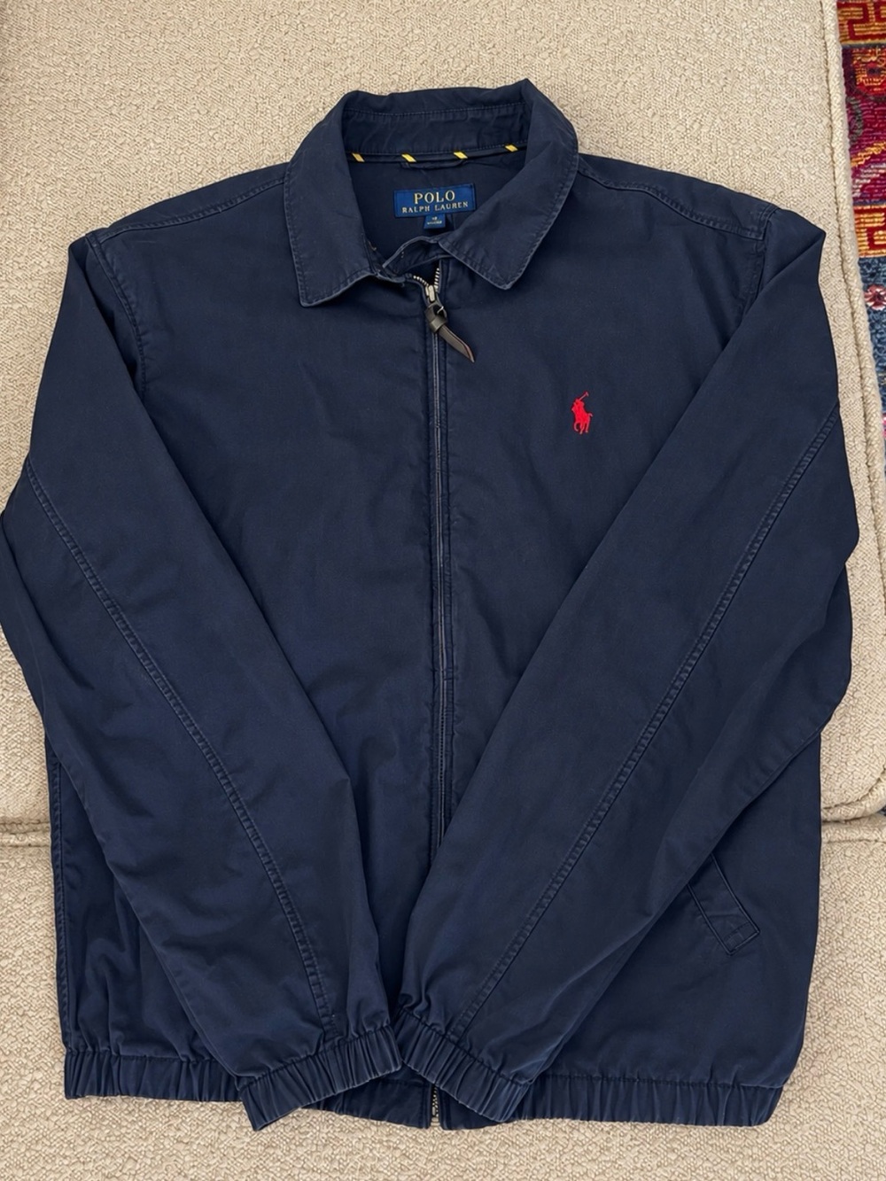 Polo by Ralph Lauren Navy Harrington Jacket with Red Pony